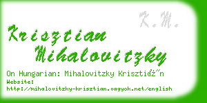 krisztian mihalovitzky business card